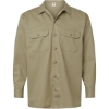 Custom Mens Tall Long Sleeve Work Shirt Khaki