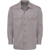 Custom Mens Tall Long Sleeve Work Shirt Silver Grey