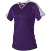 Custom Girls V-Neck Fastpitch Jersey Purple/ White
