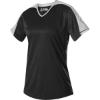Custom Womens V-Neck Fastpitch Jersey Black/ White