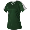 Custom Womens V-Neck Fastpitch Jersey Forest/ White