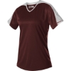 Custom Womens V-Neck Fastpitch Jersey Maroon/ White