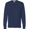 Custom Mens Authentic Long Sleeve Pocket T-Shirt Navy