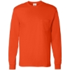 Custom Mens Authentic Long Sleeve Pocket T-Shirt Orange
