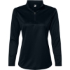 Custom Womens Quarter-Zip Pullover Black