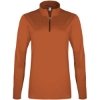 Custom Womens Quarter-Zip Pullover Burnt Orange