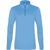 Custom Womens Quarter-Zip Pullover Columbia Blue