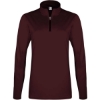 Custom Womens Quarter-Zip Pullover Maroon