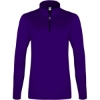 Custom Womens Quarter-Zip Pullover Purple
