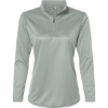 Custom Womens Quarter-Zip Pullover Silver
