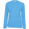 Custom Womens Performance Long Sleeve T-Shirt Columbia Blue