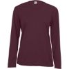 Custom Womens Performance Long Sleeve T-Shirt Maroon