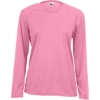 Custom Womens Performance Long Sleeve T-Shirt Pink