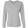 Custom Womens Performance Long Sleeve T-Shirt Silver