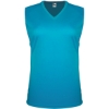 Custom Womens Sleeveless V-Neck T-Shirt Electric Blue