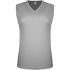 Custom Womens Sleeveless V-Neck T-Shirt Silver