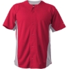 Custom Unisex Crush Full Button Baseball Jersey Red/ Grey/ White
