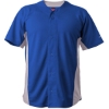 Custom Unisex Crush Full Button Baseball Jersey Royal/ Grey