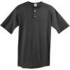 Custom Mens Two-Button Baseball Jersey Black