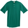 Custom Mens Two-Button Baseball Jersey Dark Green