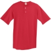 Custom Mens Two-Button Baseball Jersey Red