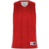 Custom Mens Crossover Reversible Jersey Red/ White