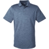 Custom Mens Icon Heather Polo Peacoat