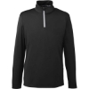 Custom Mens Icon Quarter-Zip Pullover Puma Black
