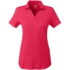 Custom Womens Cloudspun Free V-neck Polo Teaberry Heather