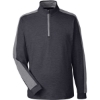 Custom Mens Cloudspun Quarter-Zip Pullover Puma Black Heather/ Quiet Shade