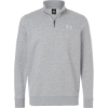 Custom Mens Icon Fleece Quarter-Zip Pullover Mod Grey Light Heather/ White