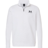 Custom Mens Icon Fleece Quarter-Zip Pullover White/ Black