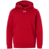 Custom Youth Team Icon Fleece Hooded Sweatshirt Red/ White