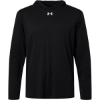 Custom Mens Team Vanish Hooded Long Sleeve T-Shirt Black/ White