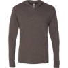 Custom Unisex Triblend Hooded Long Sleeve Pullover T-Shirt Macchiato