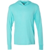 Custom Unisex Triblend Hooded Long Sleeve Pullover T-Shirt Tahiti Blue