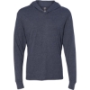 Custom Unisex Triblend Hooded Long Sleeve Pullover T-Shirt Vintage Navy