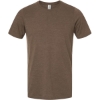 Custom Unisex Combed CVC T-Shirt Heather Brown