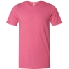 Custom Unisex Combed CVC T-Shirt Heather Charity Pink
