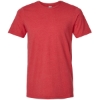 Custom Unisex Combed CVC T-Shirt Heather Red