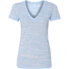 Custom Women’s Jersey Deep V-Neck Tee Blue Marble