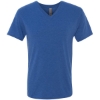 Custom Mens Triblend V-Neck T-Shirt Vintage Royal