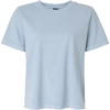 Custom Womens Garment-Dyed Tee Light Washed Denim