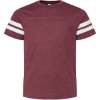Custom Youth Football Fine Jersey Tee Vintage Burgundy/ White