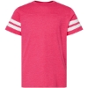 Custom Youth Football Fine Jersey Tee Vintage Hot Pink/ White