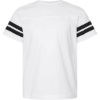 Custom Youth Football Fine Jersey Tee White Solid/ Black