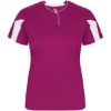 Custom Womens Striker Placket Hot Pink/ White