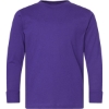 Custom Youth Fine Jersey Long Sleeve Tee Purple