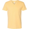 Custom Mens CVC V-Neck T-Shirt Banana Cream