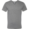 Custom Mens CVC V-Neck T-Shirt Dark Heather Grey